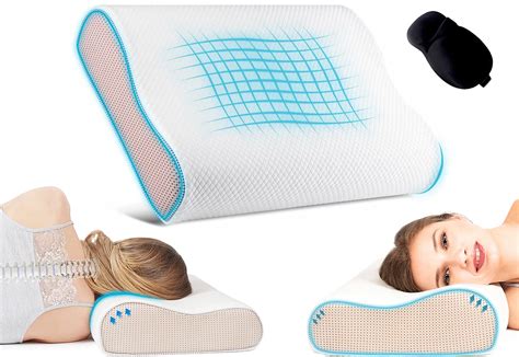 Contour Memory Foam Pillow. Neck Pillow for Neck Pain, Orthopedic ...