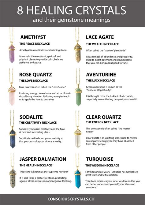 Crystal Necklace Pendants With Meaning | Cosmic Crystals