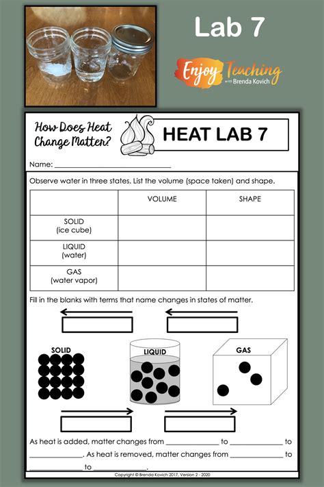 Temperature Thermal Energy And Heat Worksheet