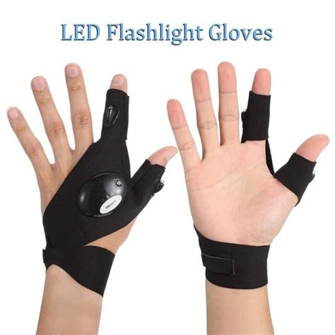 Waterproof Fishing Fingerless Gloves with LED Flashlight - Funiyou