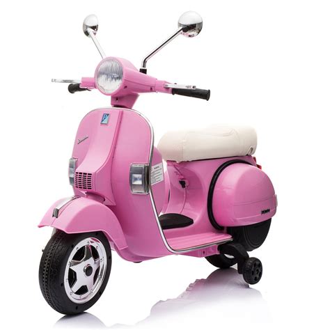 Vespa 12V Scooter Pink Vespa Toy Scooter For Kids – Best Ride On Cars