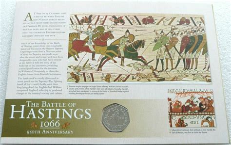 2016 Battle of Hastings 50p Brilliant Uncirculated Coin Folder