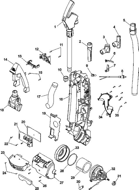 Hoover U8347, U8351 WindTunnel 2 Extra Reach Parts List & Schematic ...