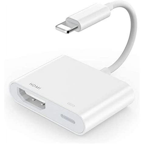 Lightning to HDMI Adapter [Apple MFi Certified], No Power Needed 1080P Screen Converter with ...