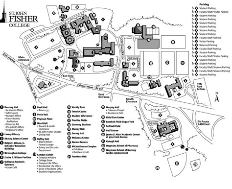 St John Fisher College Map - 3690 East Avenue Rochester New York • mappery