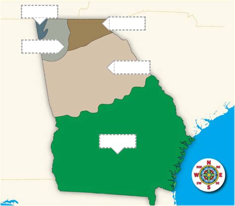 SS8G1b Regions of Georgia Map Diagram | Quizlet