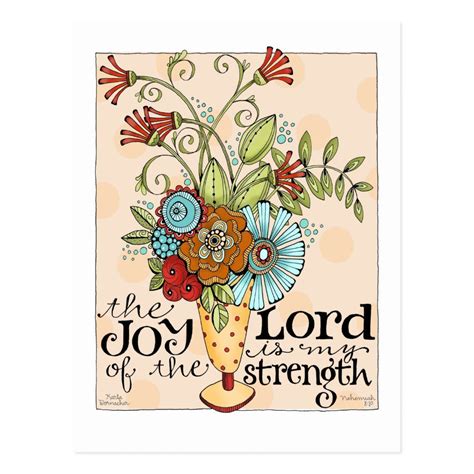 Joy of the Lord - Postcard | Zazzle | Scripture art print, Scripture ...