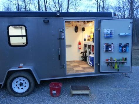 Best Enclosed Trailer Camper Conversion Ideas 27 | Enclosed trailer camper, Enclosed trailer ...