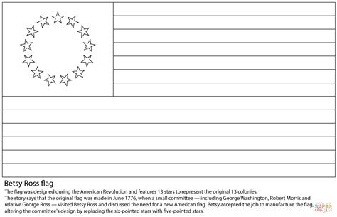 Colonies Flag Coloring Page Printable Sheets Betsy Ross Flag Pages | My XXX Hot Girl