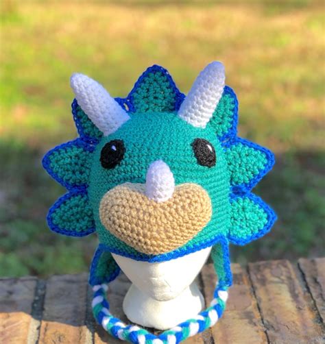 Crochet Dinosaur Hat. Triceratops Hat. Dino Hat. - Etsy