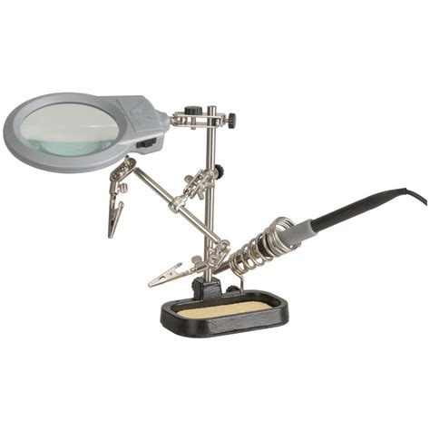 Holder PCB with LED Magnifier and Soldering Iron Stand Australia - Little Bird