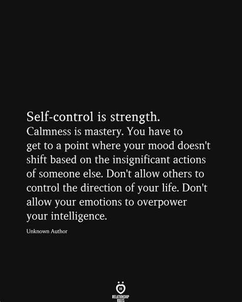 Self control and calmness. · MoveMe Quotes