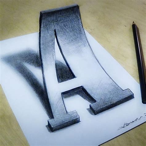 Alphabet 3d Drawing By Sandor Vamos 15