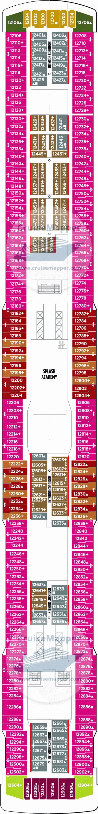 Norwegian Breakaway deck 12 plan | CruiseMapper