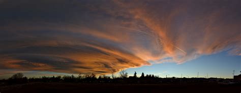 Yellow, Orange, & Pink Panoramic Sunset Clouds, 2012-01-05 - Sunsets ...