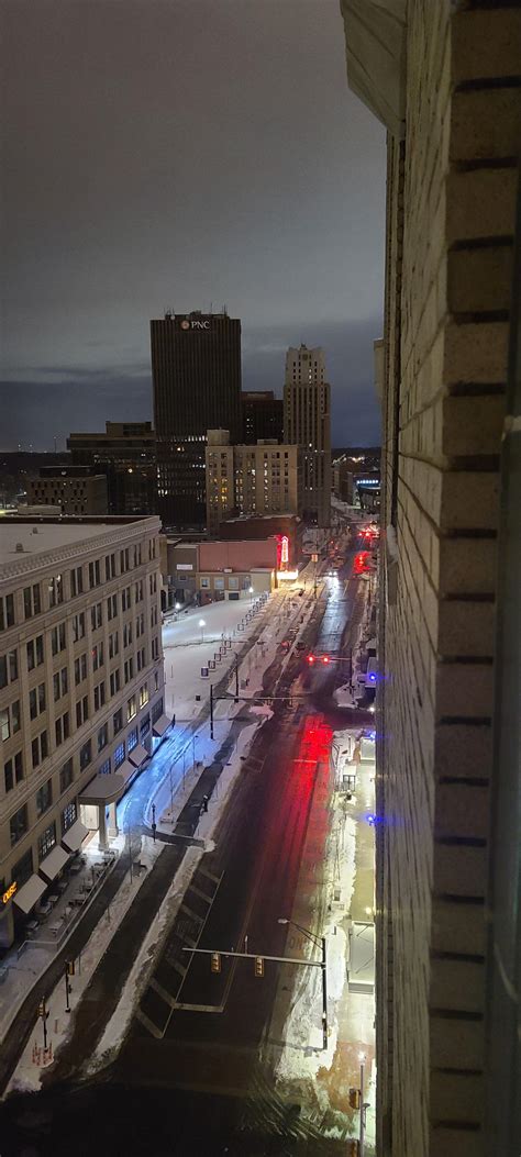 Downtown Akron on a Wintery Night : r/akron