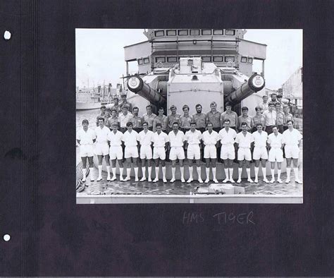 HMS TIGER CREW NAVAL SHIP 2 ORIGINAL OLD PHOTOS on card 15x20cm each ...