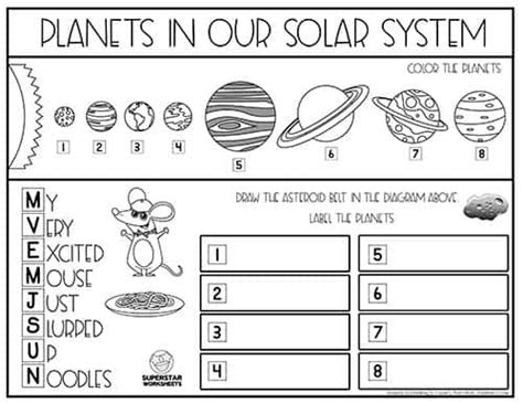 Solar System Worksheets - Superstar Worksheets