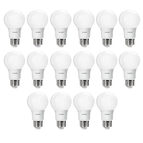 Philips 60-Watt Equivalent A19 LED Light Bulb Daylight (16-Pack)-461137 ...