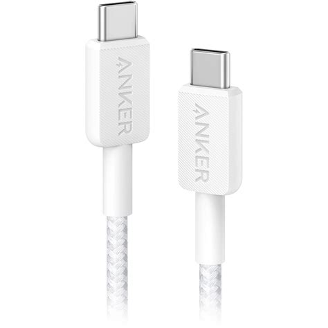 ANKER 322 Braided USB-C Cable (3', White) A81F5H21-1 B&H Photo