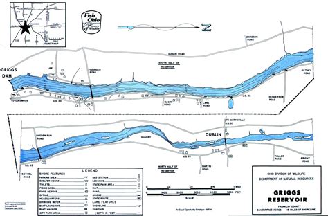 Griggs Reservoir Fishing Map | Central Ohio