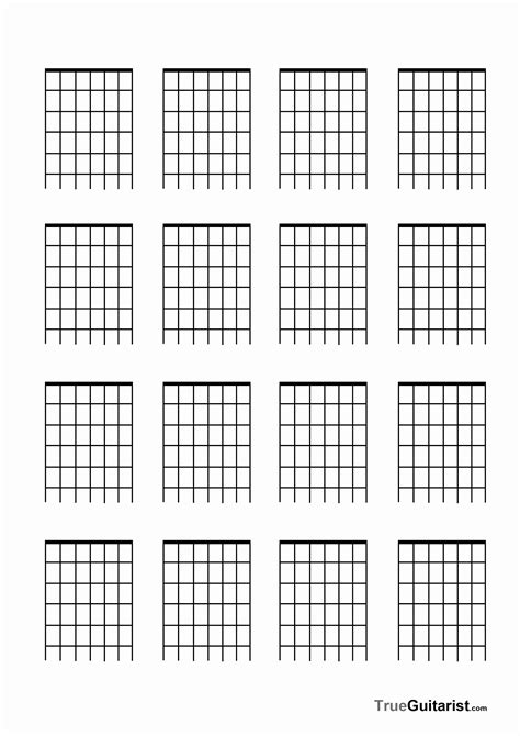 Printable Blank Guitar Chord Chart