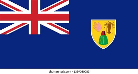 Flag Turks Caicos Official Rate Colors Stock Vector (Royalty Free ...