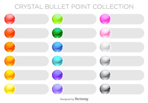 Vector Colorful Bullet Points Set - Download Free Vector Art, Stock Graphics & Images