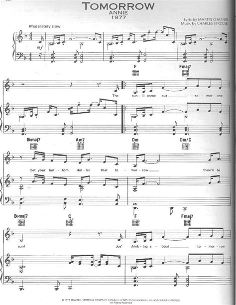 (PDF) Annie - Tomorrow [Piano Sheet] - DOKUMEN.TIPS