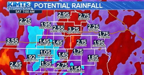 Heavy rainfall expected for Thursday and Friday | News | kimt.com