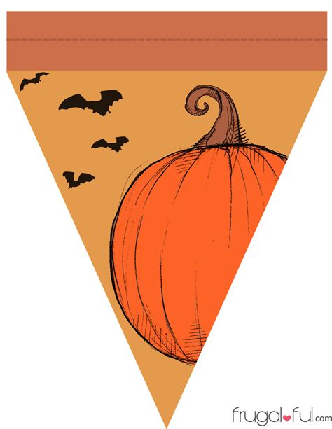 free printable banner patterns | DIY} Free Printable Halloween Triangle Banner Template | F ...