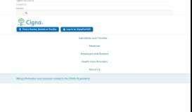 Cigna Allegiance Provider Portal Page