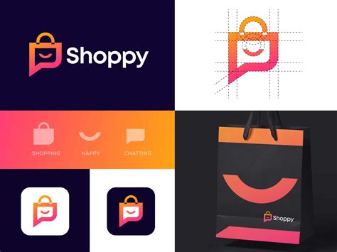 Dribbble - Online-Shopping-Ecommerce-logo-design-Happy-Shopping-logo ...