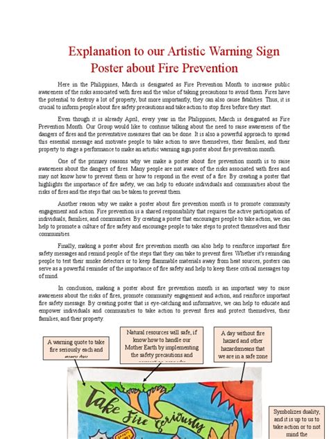 Artistic Warning Sign Poster About Fire Prevention | PDF | Fires | Fire ...