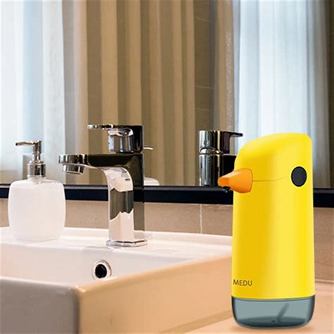 Children Auto Foam Soap Dispenser Little Yellow Duck Smart Sensor Liquid Soap Dispenser ...