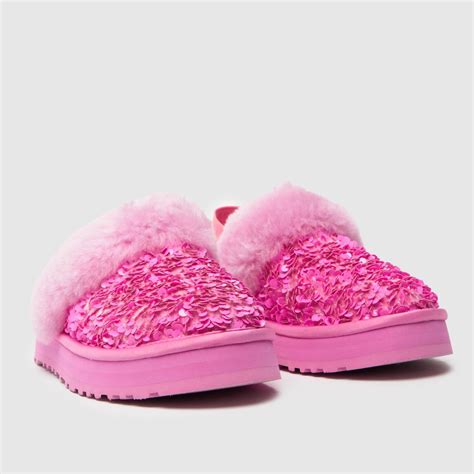 Kids Girls Youth Pink UGG Funkette Chunky Slippers | schuh