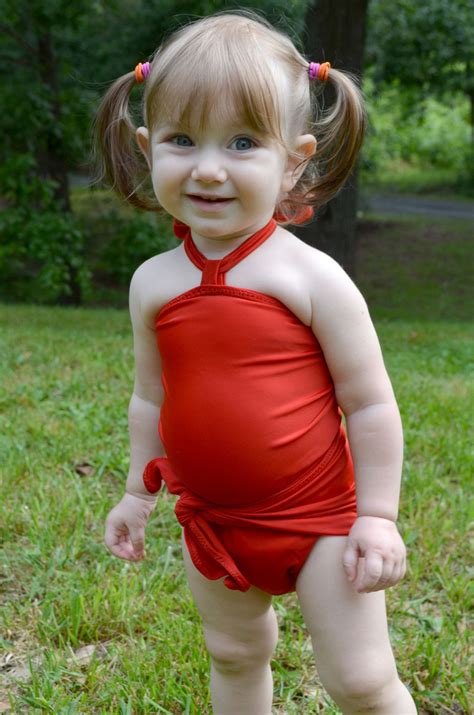 Baby Bathing Suit Tomato Red Wrap Around Swimsuit Toddler Infant Girls Tie On Swimwear | Toddler ...