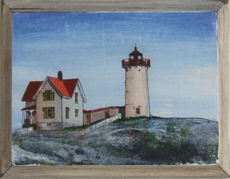 Hand Made Painting/Nubble Lighthouse, York Maine by Banksville79 ...