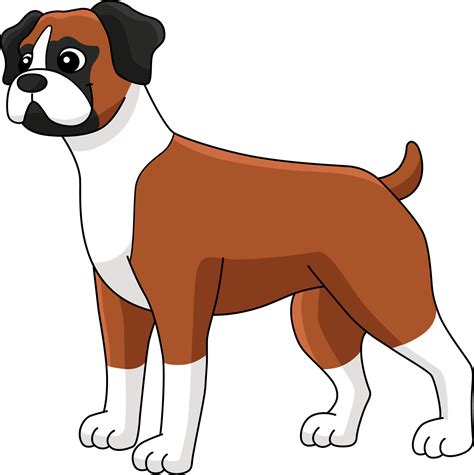 Boxer Dog Cartoon Colored Clipart Illustration 8208997 Vector Art at ...