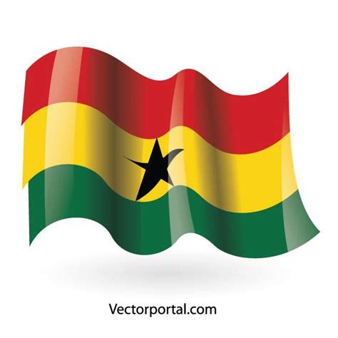 Ghana flag vector image