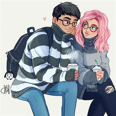 Cute Animated Couple Drawings