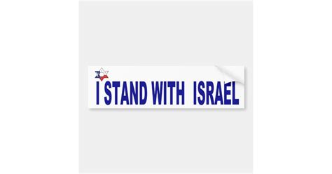 I Stand With Israel BUMPER Car Bumper Sticker | Zazzle