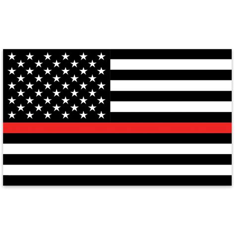 Firefighter Tribute American Flag - Black and White US Flag with Single ...