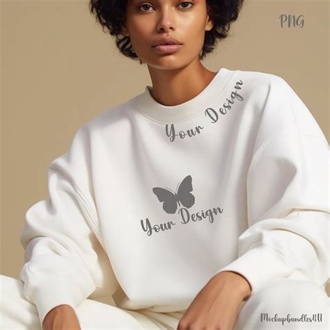 Black Model Mockup, Sweatshirt Mockup, African American Woman Mockup ...