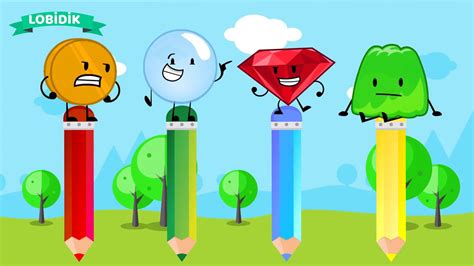 BFDI Battle For Dream Island Learn Colors | Get Colors Right Baby - YouTube