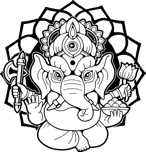 indian elephant god ganesha, illustration design 20543951 Vector Art at Vecteezy