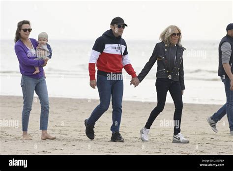 French President Emmanuel Macron and wife Brigitte Macron walking on ...