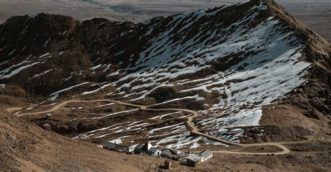 Snow Covering Mountain Side in Desert · Free Stock Photo