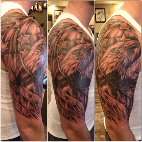 95+ Bald Eagle With American Flag Tattoos & Designs With Meanings