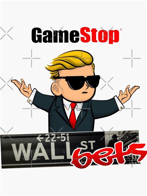 "Gamestop Wall Street Bets" Sticker for Sale by SDStudiosDesign | Redbubble